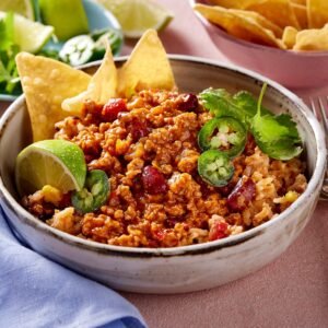 Beef Chilli Con Carne with Mexican Rice