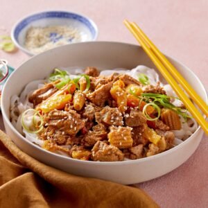 Sweet & Sour Pork with Rice Noodles