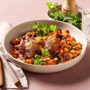 Free Range Spanish Chicken with Chickpea Braise