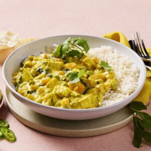 Sweet Pumpkin and Tofu Curry with Rice